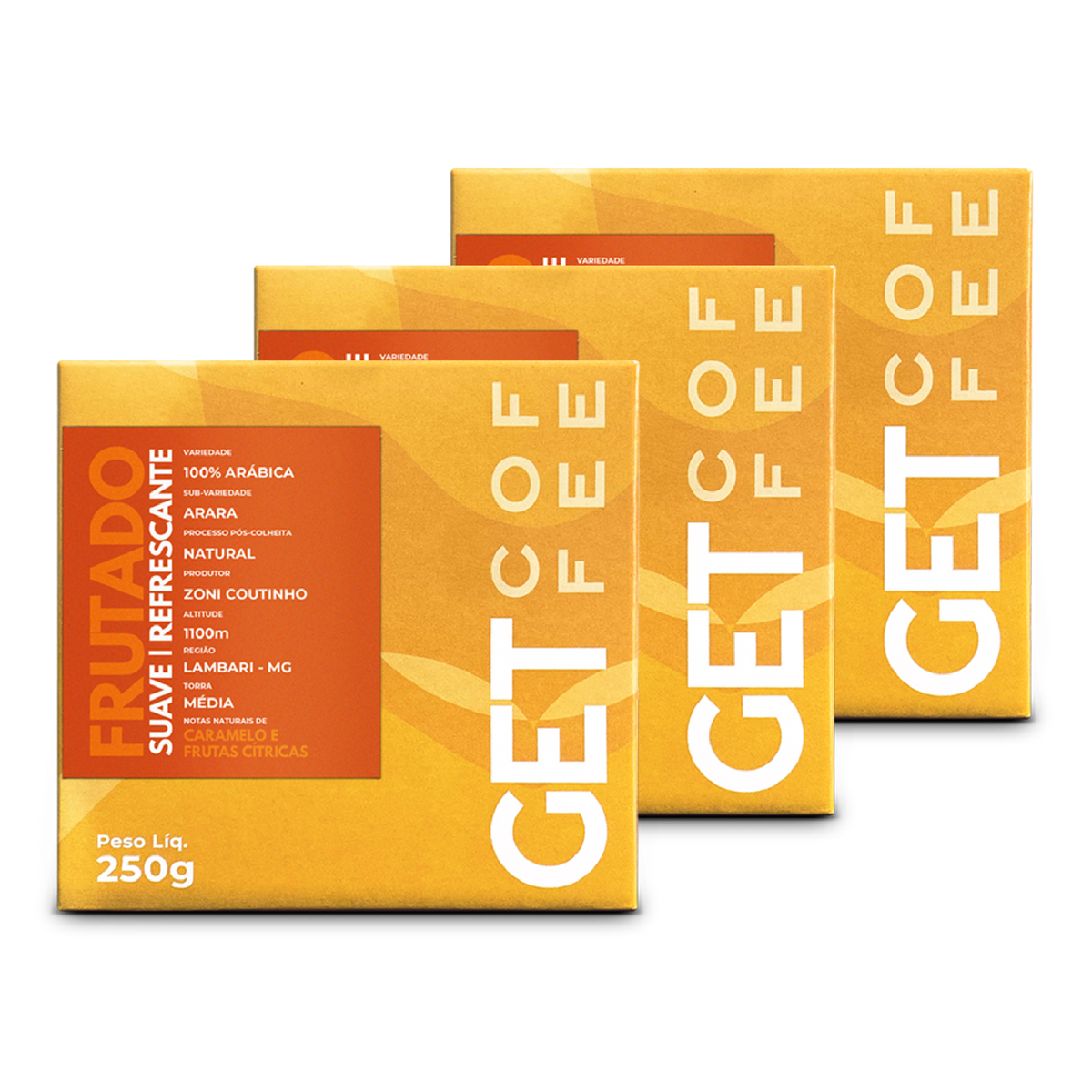 Café Especial 750g Frutado e Suave Kit 3 pacotes 250g