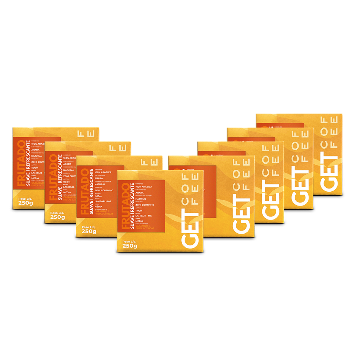 Café Especial 2Kg Frutado e Suave Kit 8 pacotes 250g