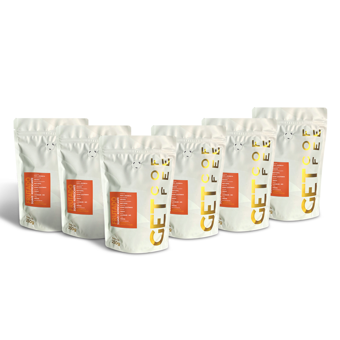 Café Especial 1,5Kg Frutado e Suave Kit 6 pacotes 250g