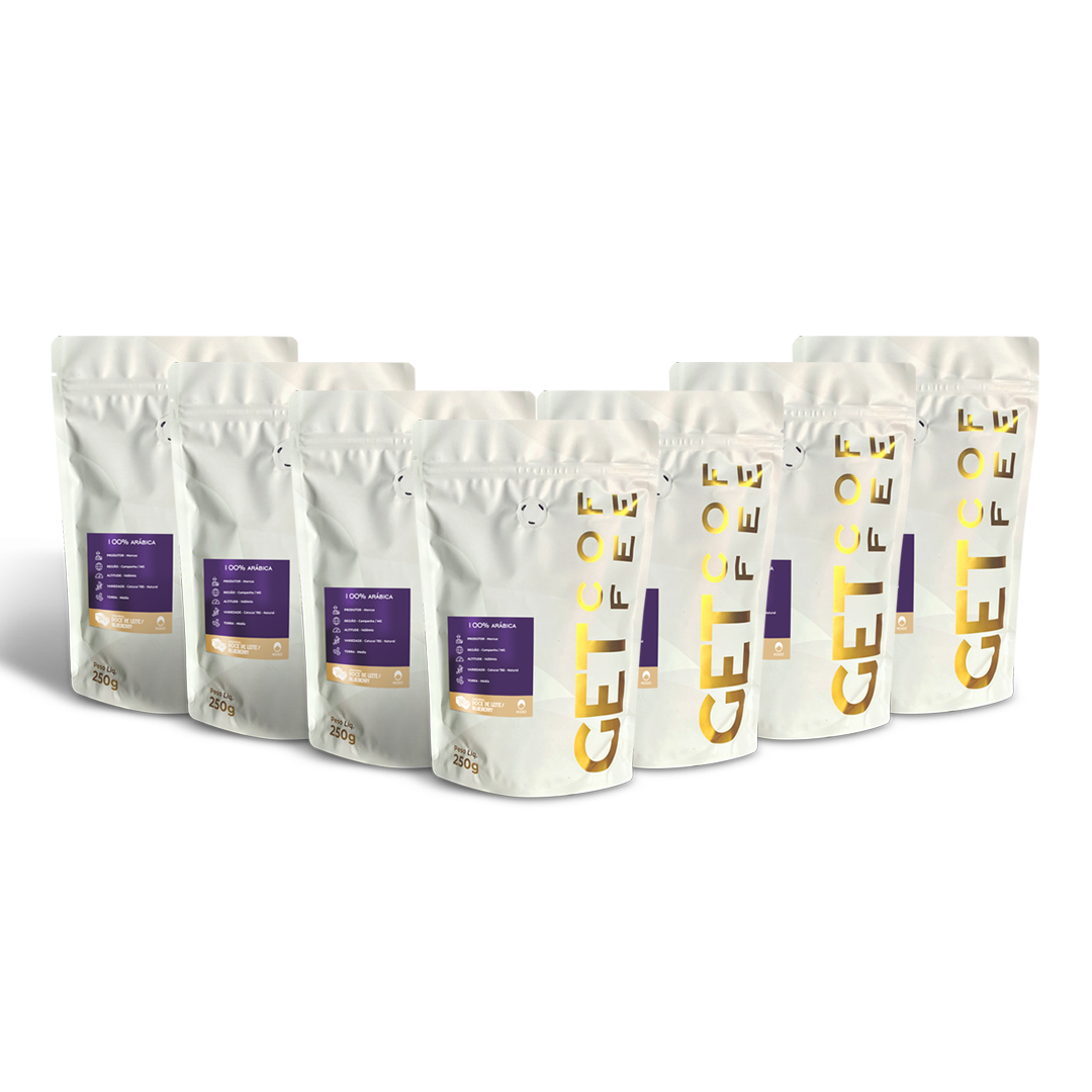 KIT CAFÉ ESPECIAL - 7 PACOTES 250G (1,750KG) - DOCE DE LEITE / BLUEBERRY