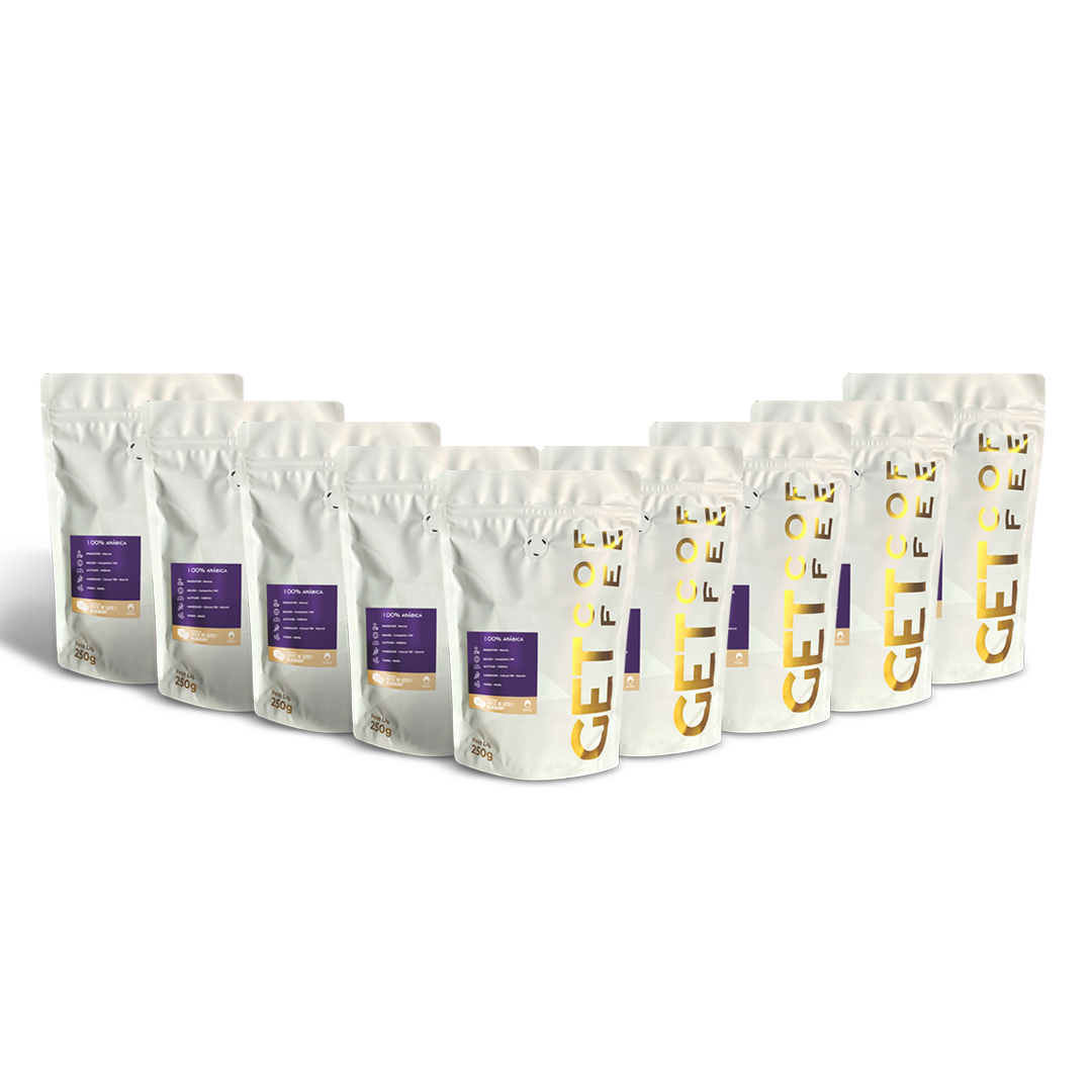 KIT CAFÉ ESPECIAL - 9 PACOTES 250G (2,250KG) - DOCE DE LEITE / BLUEBERRY