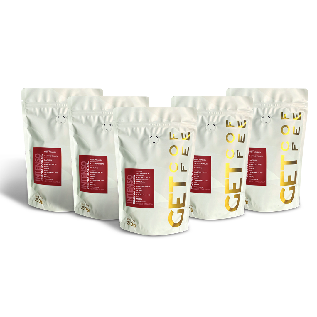 Café Especial 1,250kg Intenso e Marcante Kit 5 pacotes 250g