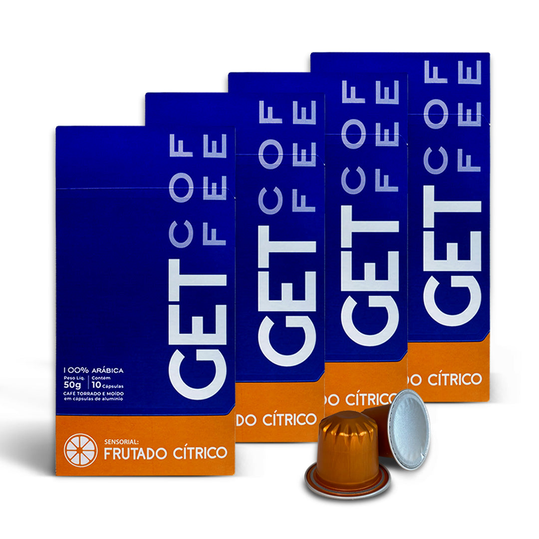 KIT CÁPSULA - CAFÉ ESPECIAL - FRUTADO CÍTRICO - 4 CAIXAS (40 CÁPSULAS)