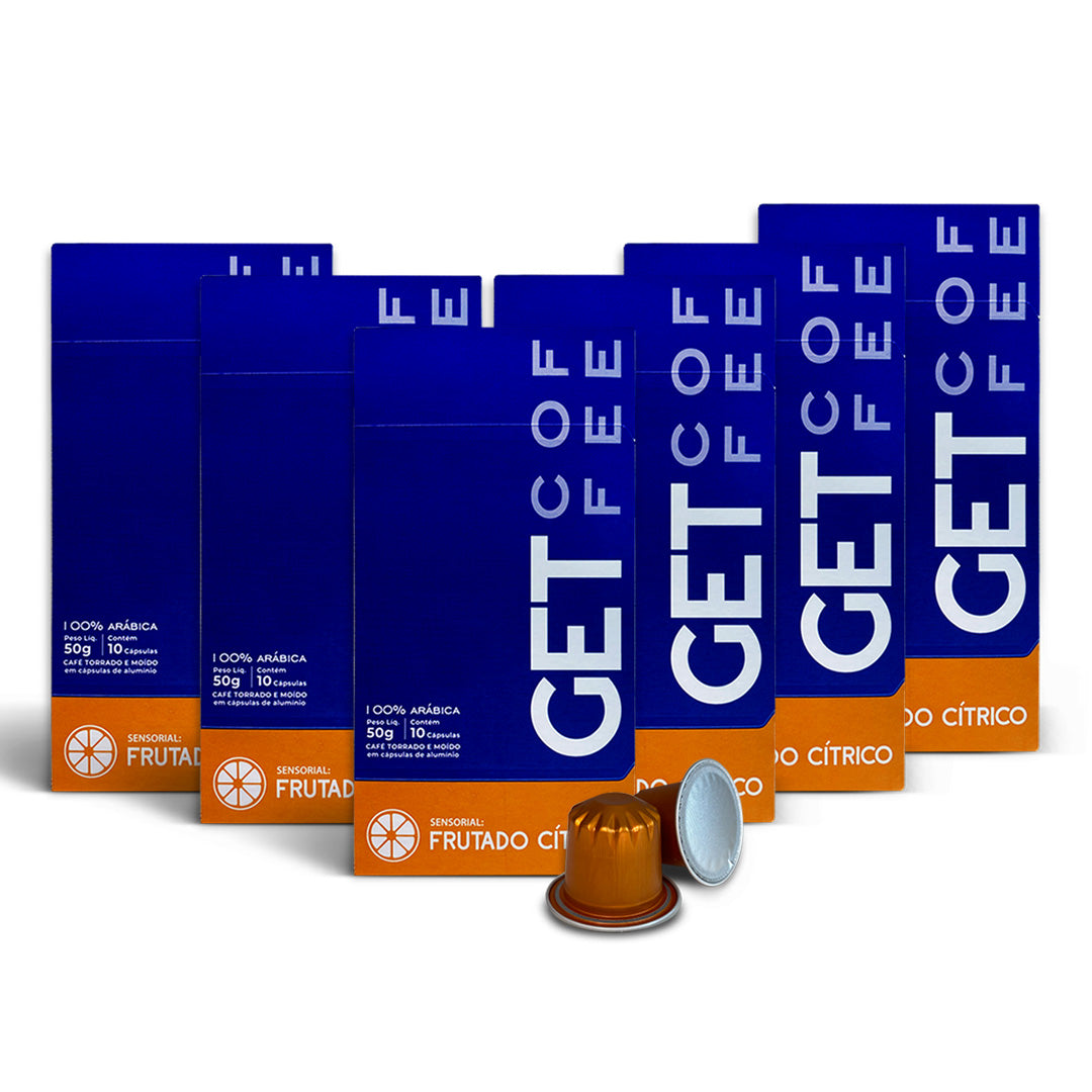 KIT CÁPSULA - CAFÉ ESPECIAL - FRUTADO CÍTRICO - 6 CAIXAS (60 CÁPSULAS)