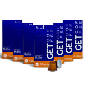 KIT CÁPSULA - CAFÉ ESPECIAL - FRUTADO CÍTRICO - 7 CAIXAS (70 CÁPSULAS)