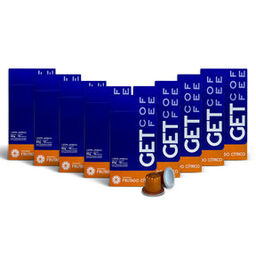 KIT CÁPSULA - CAFÉ ESPECIAL - FRUTADO CÍTRICO - 9 CAIXAS (90 CÁPSULAS)