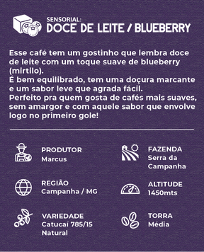 KIT CAFÉ ESPECIAL - 10 PACOTES 250G (2,500KG) - DOCE DE LEITE / BLUEBERRY