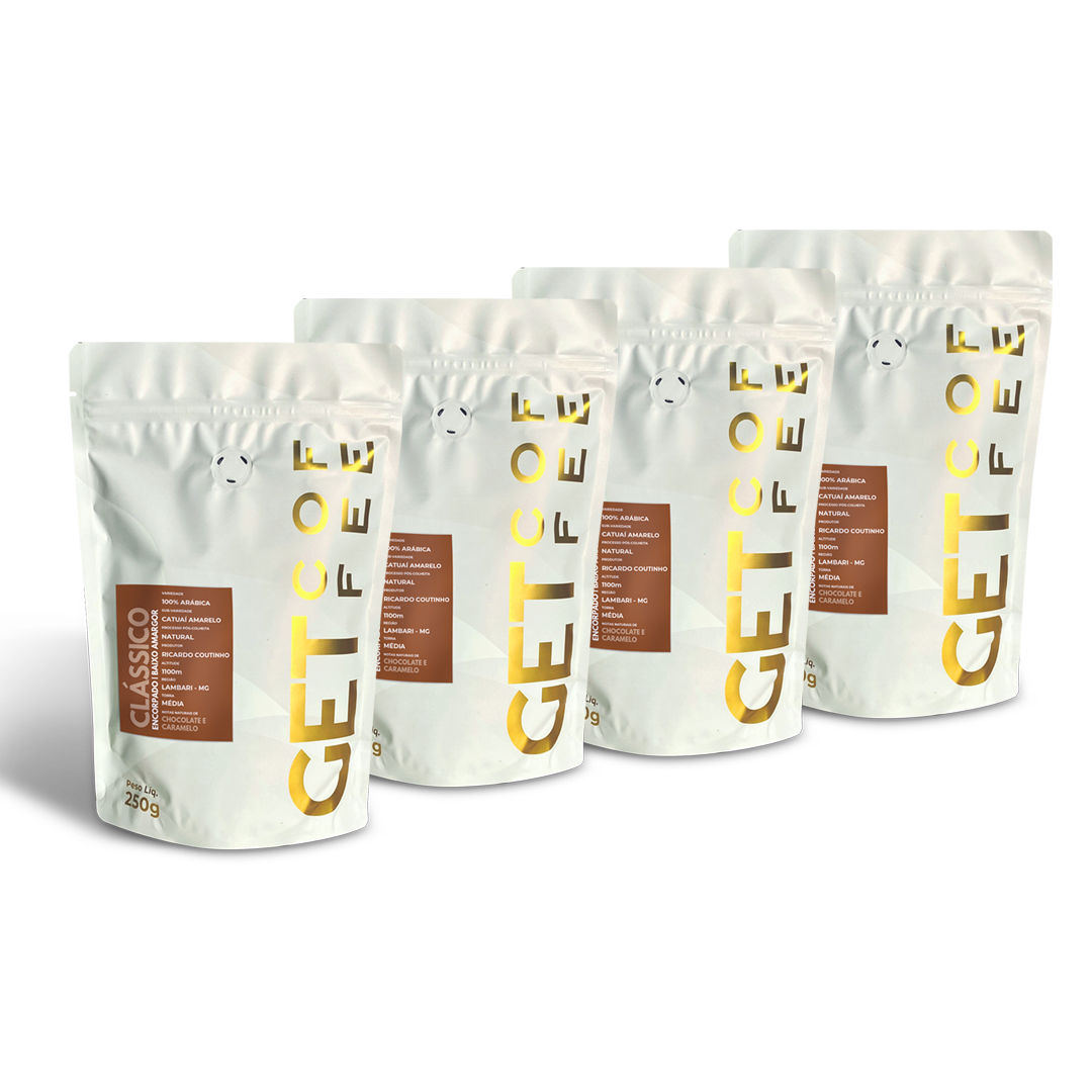 Café Especial 1Kg Clássico Encorpado Kit 4 Pacotes 250g