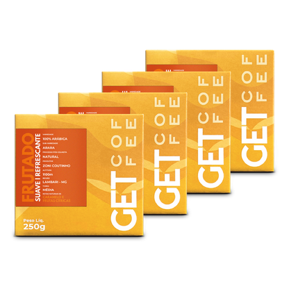 Café Especial 1Kg Frutado e Suave Kit 4 pacotes 250g