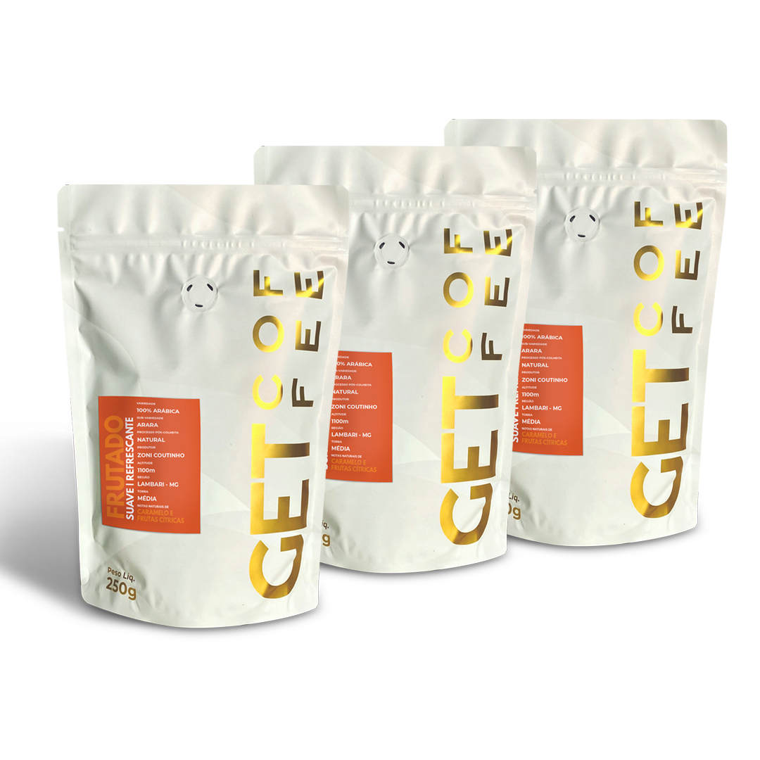 Café Especial 750g Frutado e Suave Kit 3 pacotes 250g