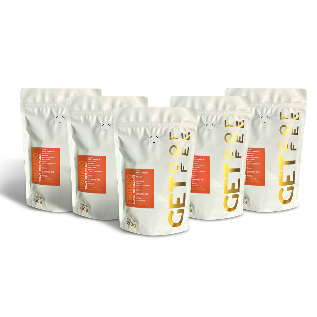 Café Especial 1,25Kg Frutado e Suave Kit 5 pacotes 250g