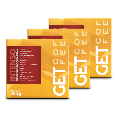 Café Especial 750g Intenso e Marcante Kit 3 pacotes 250g