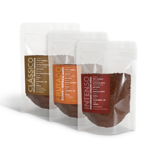Kit Degustação Café Especial 3 Pacotes 100g