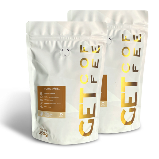 KIT CAFÉ ESPECIAL - 2 PACOTES 250G (500G) - CHOCOLATE / CARAMELO