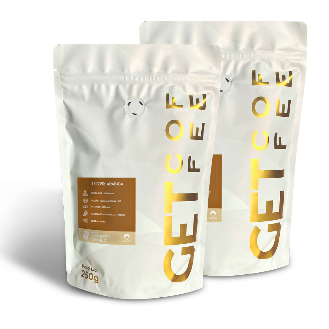 KIT CAFÉ ESPECIAL - 2 PACOTES 250G (500G) - CHOCOLATE / CARAMELO