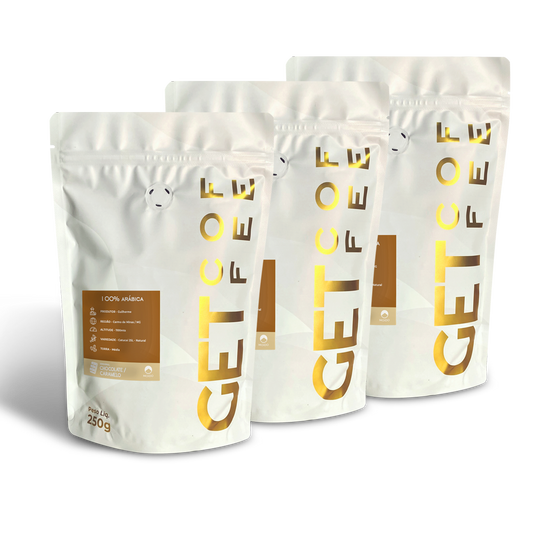 KIT CAFÉ ESPECIAL - 3 PACOTES 250G (750G) - CHOCOLATE / CARAMELO
