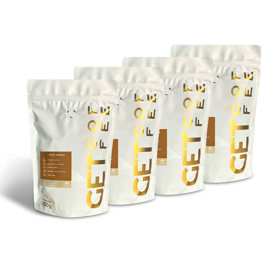 KIT CAFÉ ESPECIAL - 4 PACOTES 250G (1KG) - CHOCOLATE / CARAMELO