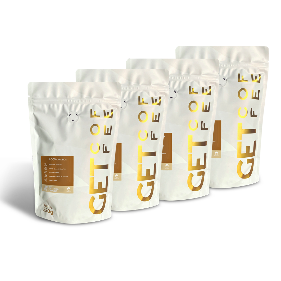 KIT CAFÉ ESPECIAL - 4 PACOTES 250G (1KG) - CHOCOLATE / CARAMELO