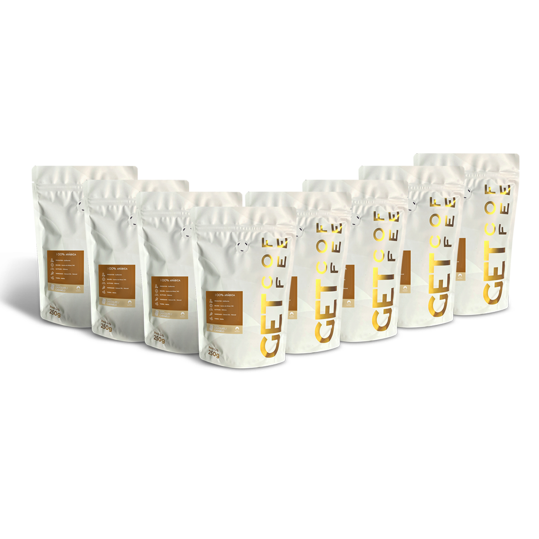KIT CAFÉ ESPECIAL - 8 PACOTES 250G (2KG) - CHOCOLATE / CARAMELO