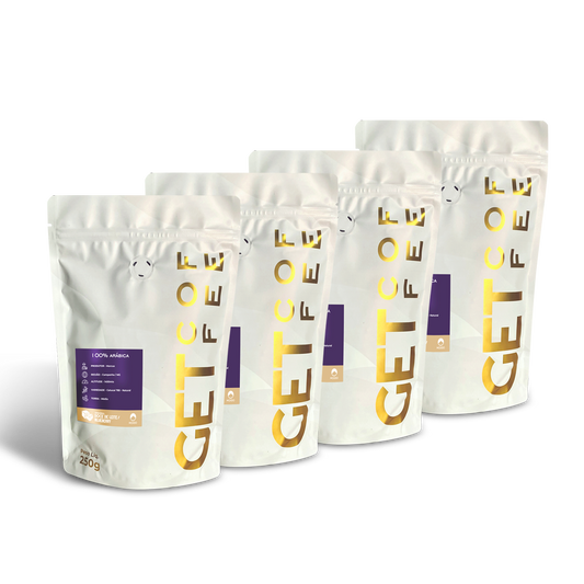 KIT CAFÉ ESPECIAL - 4 PACOTES 250G (1KG) - DOCE DE LEITE / BLUEBERRY