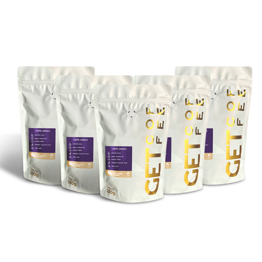 KIT CAFÉ ESPECIAL - 5 PACOTES 250G (1,250KG) - DOCE DE LEITE / BLUEBERRY