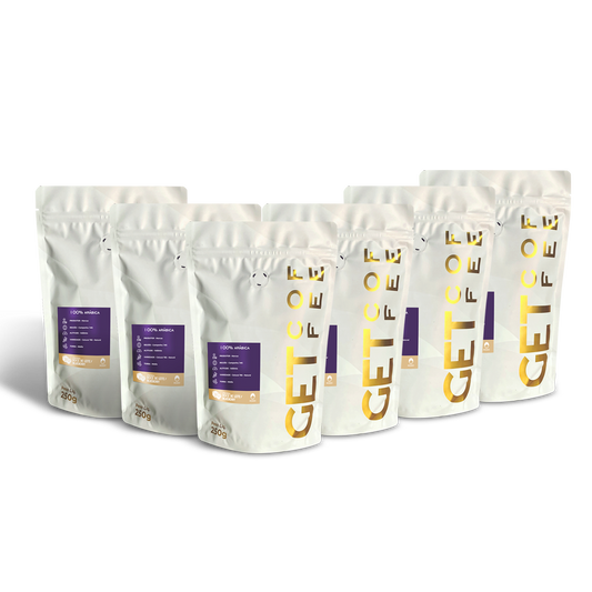 KIT CAFÉ ESPECIAL - 6 PACOTES 250G (1,500KG) - DOCE DE LEITE / BLUEBERRY