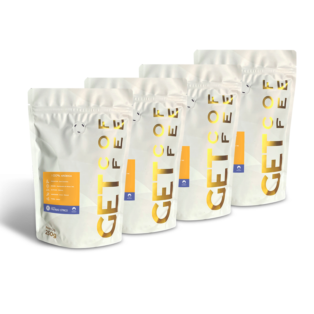 KIT CAFÉ ESPECIAL - 4 PACOTES 250G (1KG) - FRUTADO CÍTRICO
