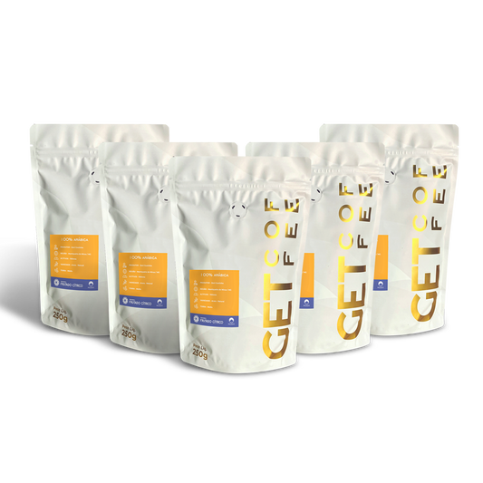 KIT CAFÉ ESPECIAL - 5 PACOTES 250G (1,250KG) - FRUTADO CÍTRICO