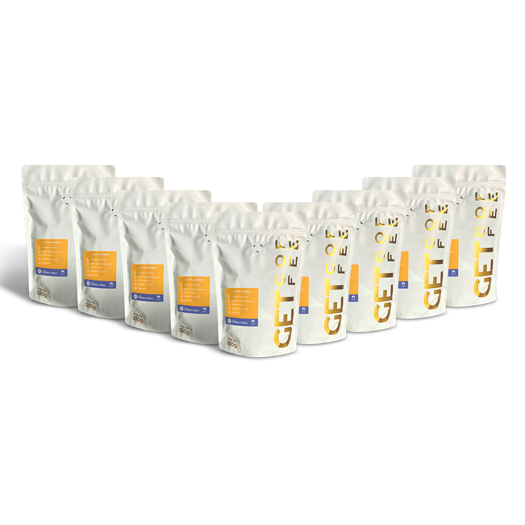 KIT CAFÉ ESPECIAL - 9 PACOTES 250G (2,250KG) - FRUTADO CÍTRICO