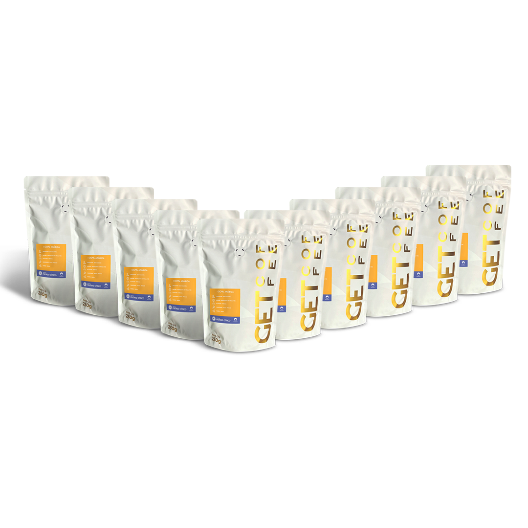 KIT CAFÉ ESPECIAL - 10 PACOTES 250G (2,500KG) - FRUTADO CÍTRICO