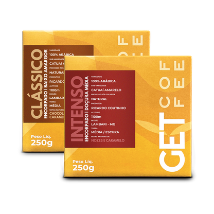 Kit Degustação café especial 2 Pacotes 250g