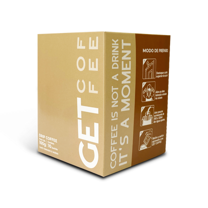 KIT DRIP COFFEE - CAFÉ ESPECIAL - 8 CAIXAS (80 SACHÊS) - CHOCOLATE CARAMELO
