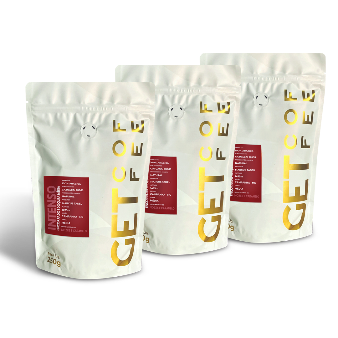 Café Especial 750g Intenso e Marcante Kit 3 pacotes 250g