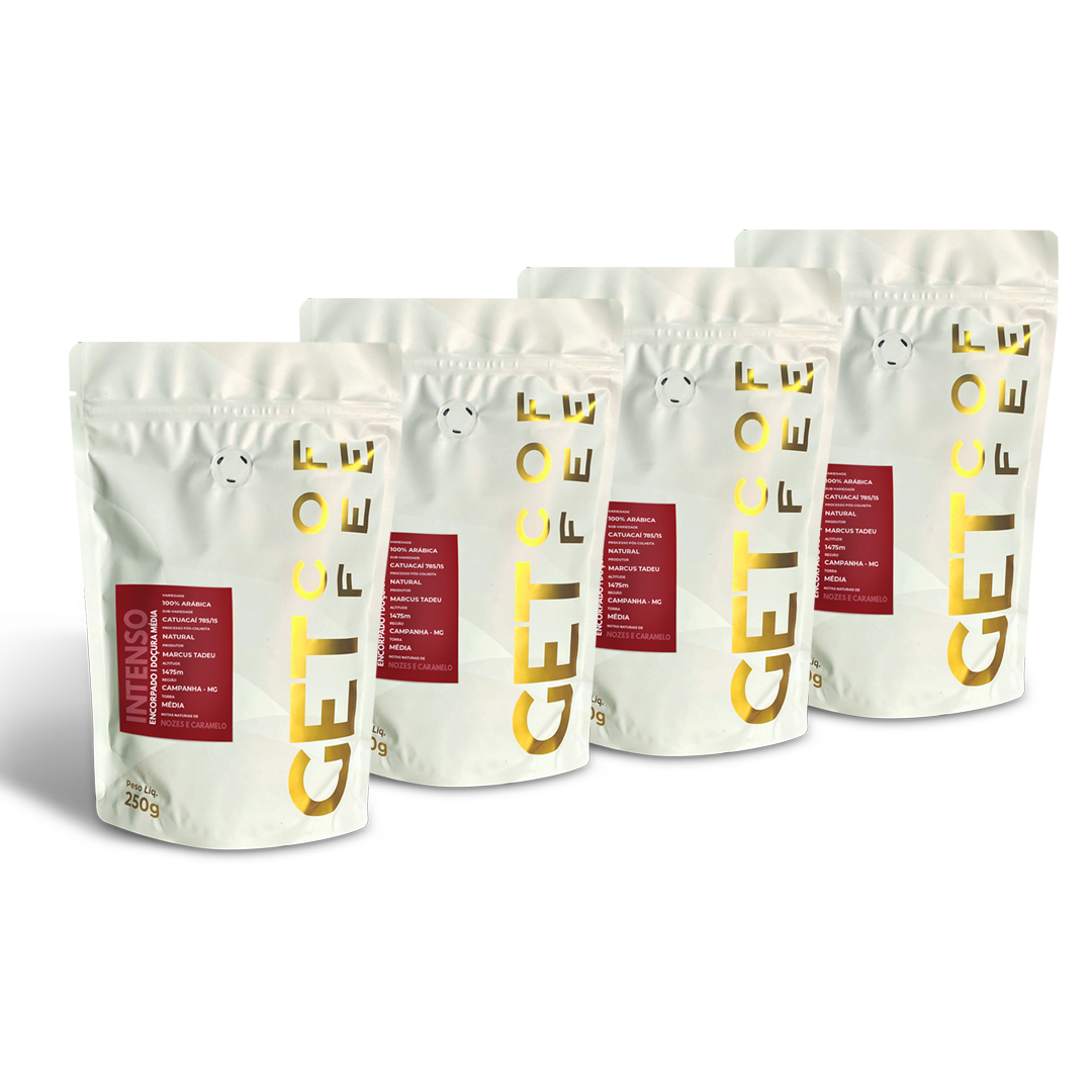 Café Especial 1kg Intenso e Marcante Kit 4 pacotes 250g