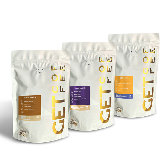 KIT DEGUSTAÇÃO - CAFÉ ESPECIAL - 3 PACOTES 250G